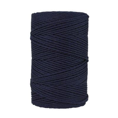 Pelote de coton câblé noir 2,5 mm-200 gr - Macramé - Dragées Anahita