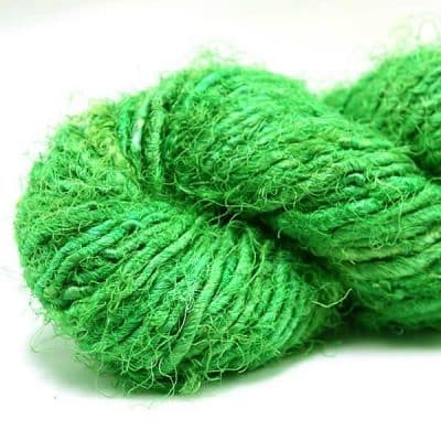 Fil de soie de sari - Vert vif