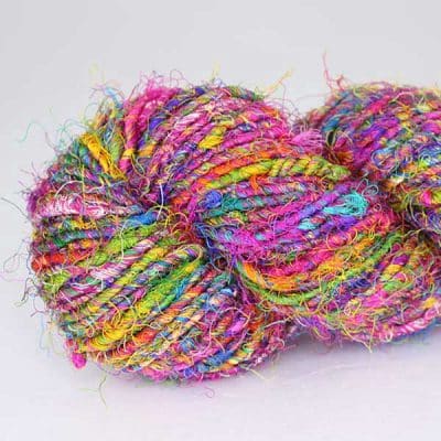 Fil de soie de sari - Multicolore